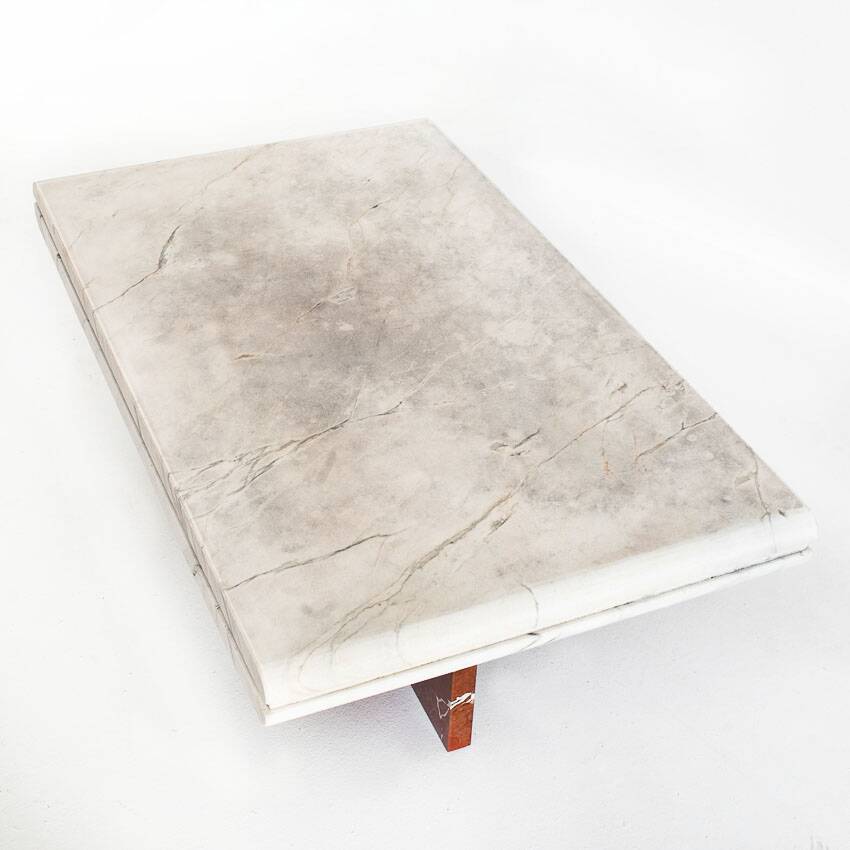 Vintage coffee table or side table. Marble. France, 1960s.