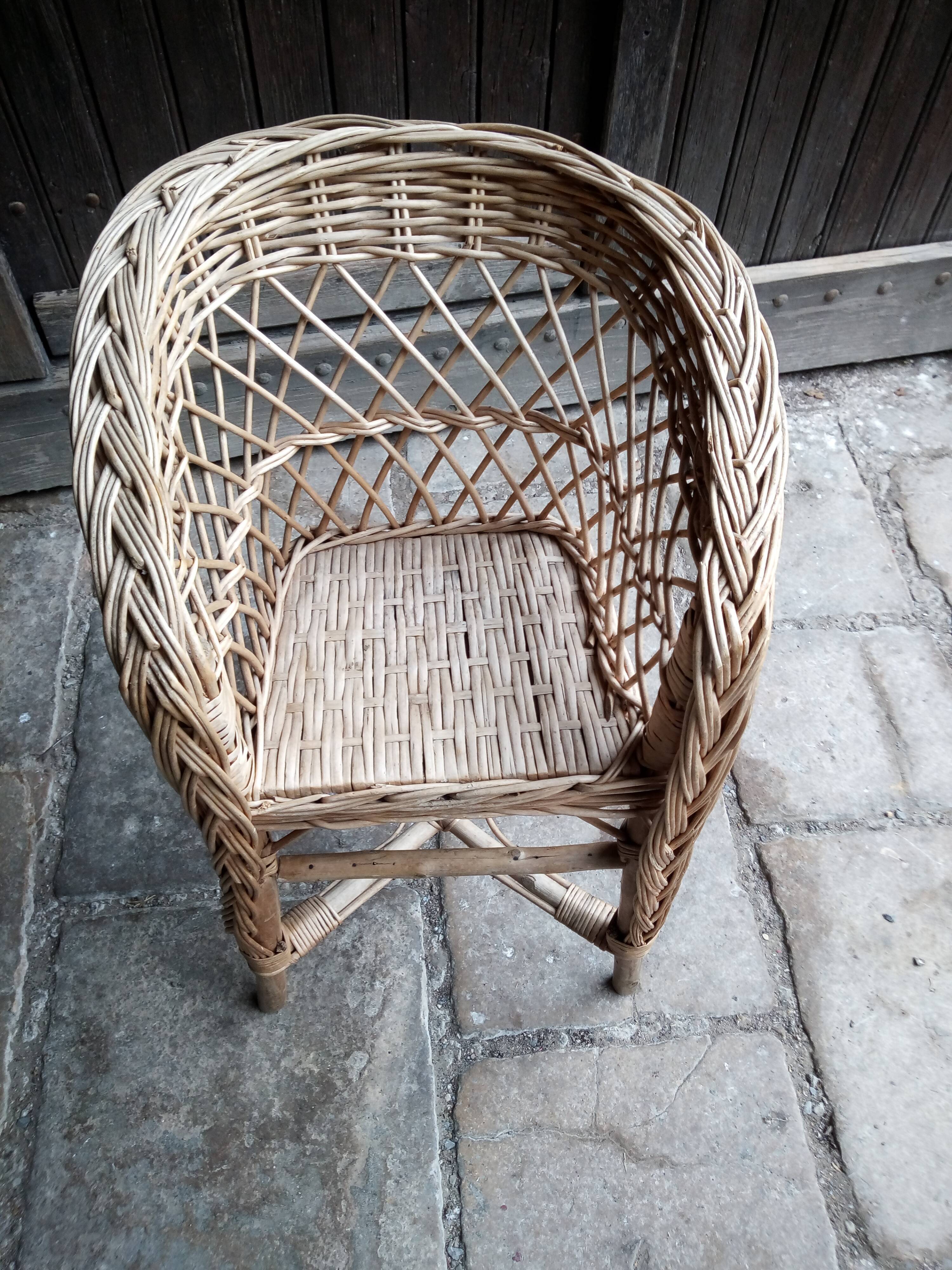 High chair child wicker