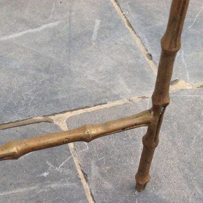 Side table with faux bamboo legs, 1962