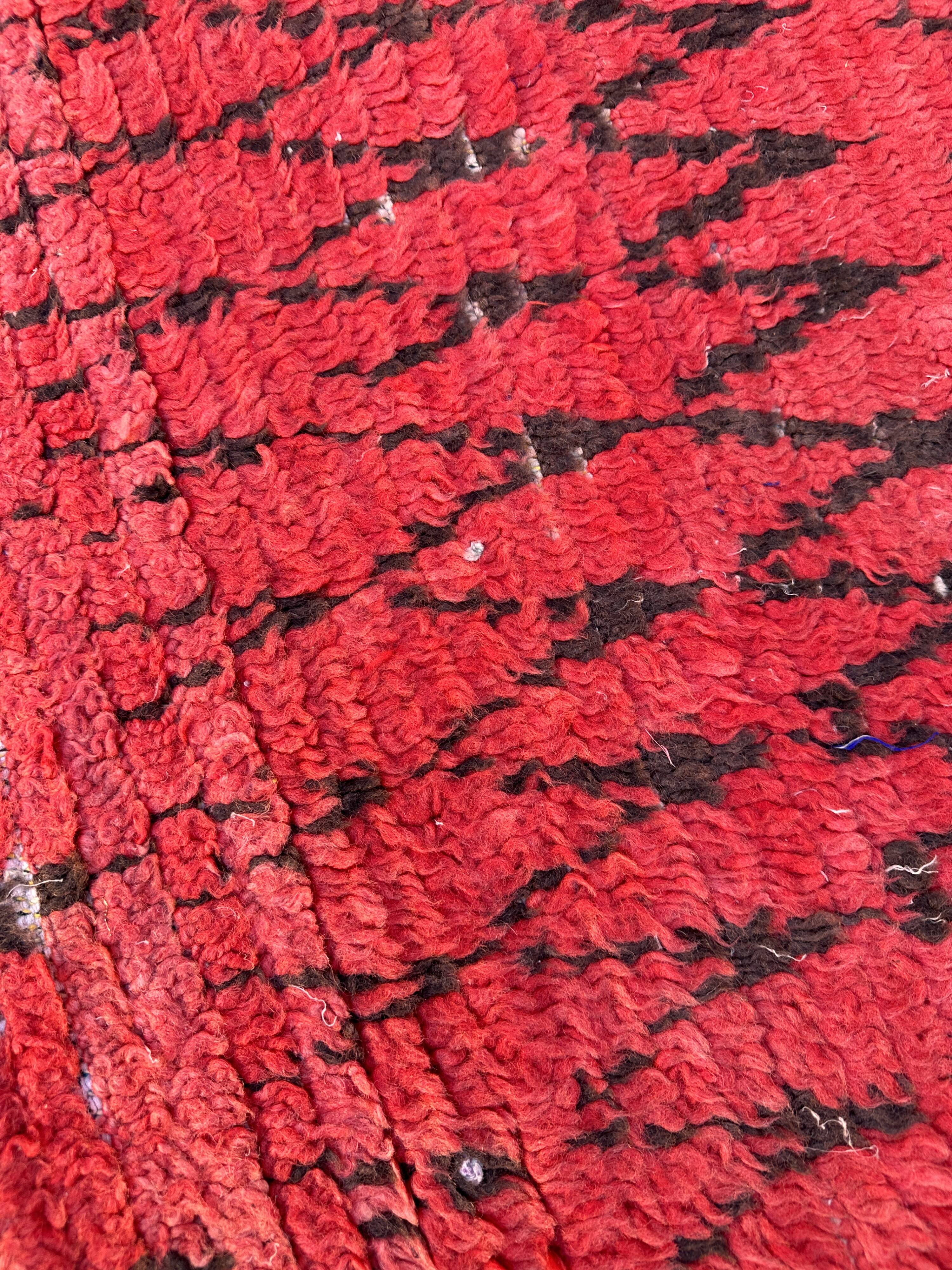 Red Boujad Moroccan rug - 95 x 235 cm