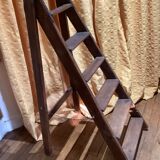 Antique 6-step wooden stepladder
