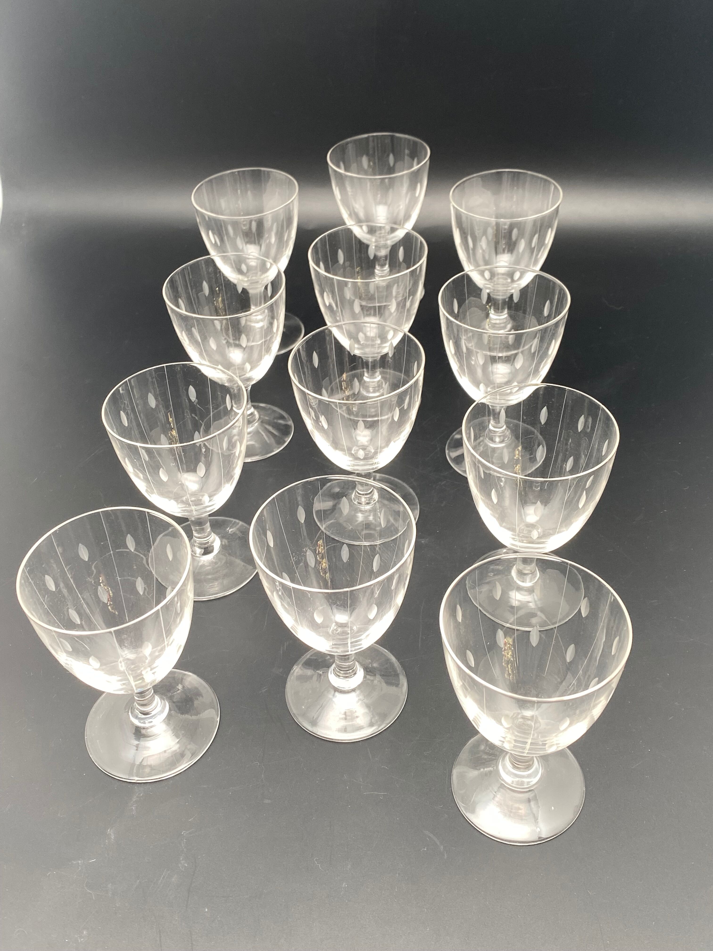 Worked glass stemware “Drop” pattern – MOCA6