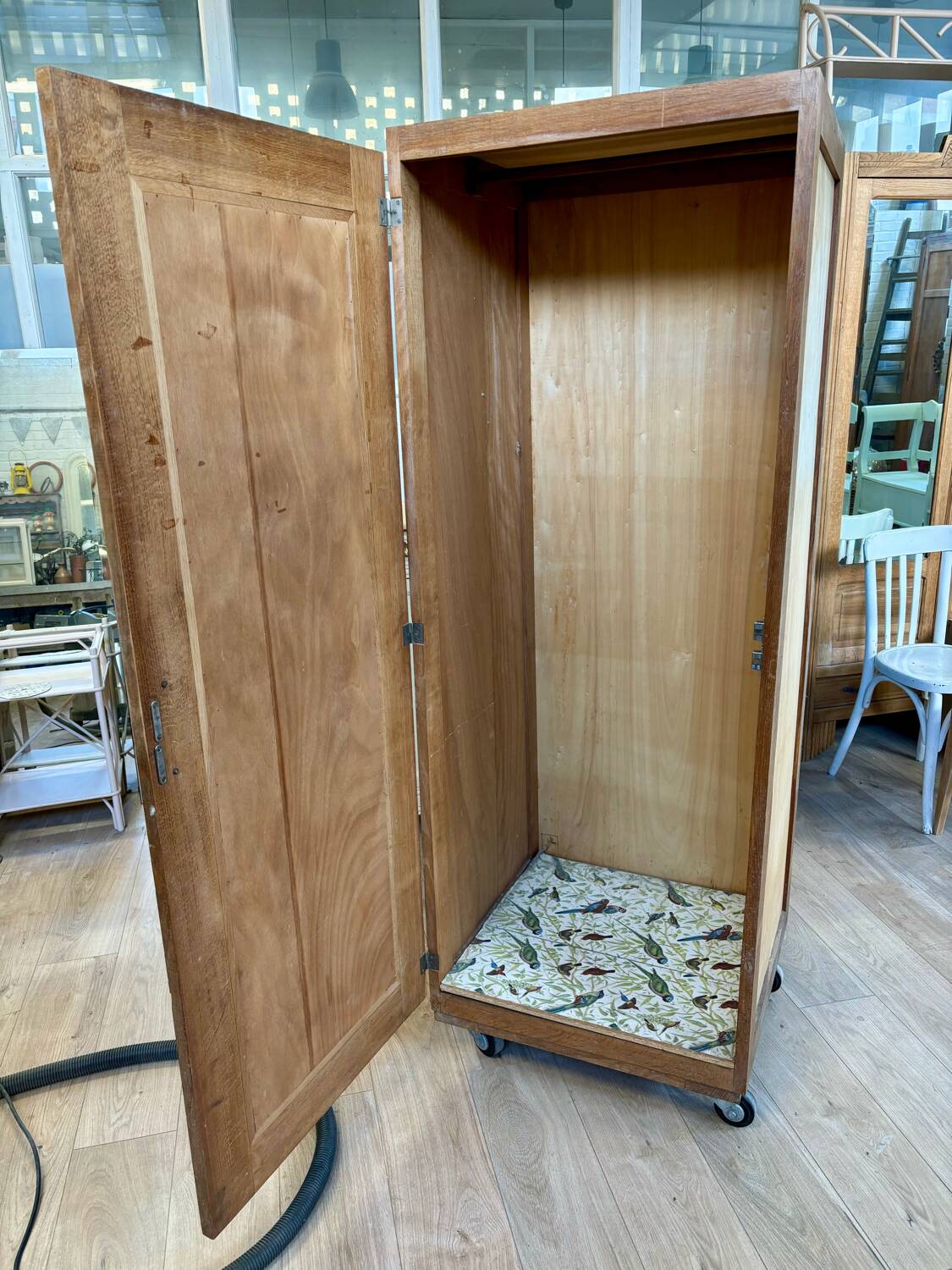 Art Deco wardrobe on wheels