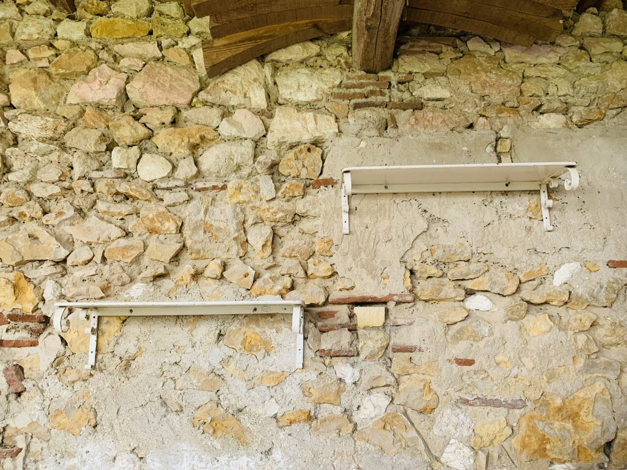 Pair of vintage garden wall shelves, circa 40's/50's