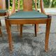 4 gondola chairs, Charles X restoration, solid wood and green leather, 19th century.