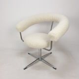 Set of 2 round armchairs, 1970's