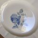 Plat rond Digoin Sarreguemines Roses bleues