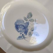 Plat rond Digoin Sarreguemines Roses bleues