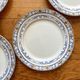 5 iron clay dessert plates Colbert, Creil and Montereau