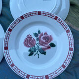 6 assiettes à dessert Sarreguemines et Digoin modèle Saverne