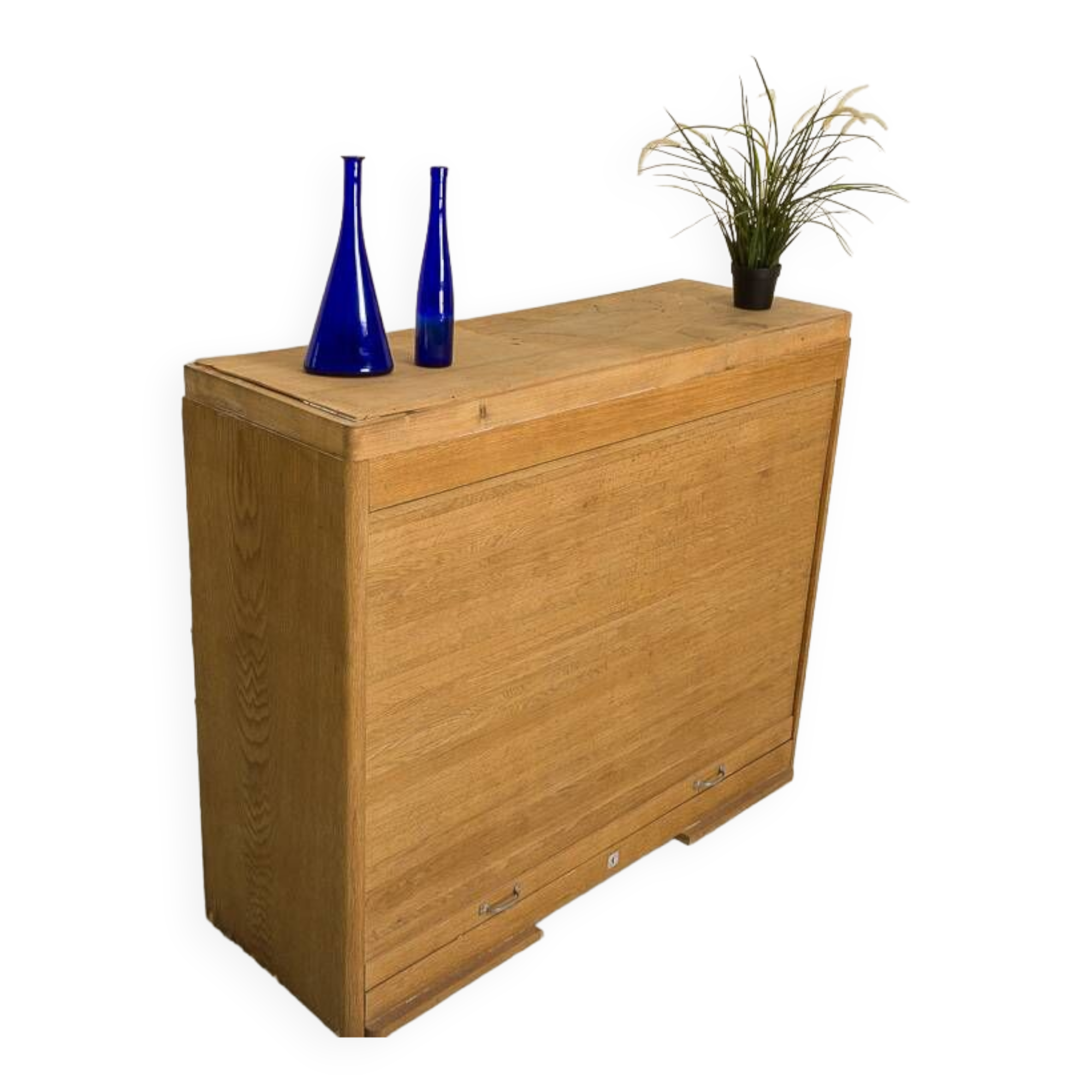 Vintage curtain furniture in light oak