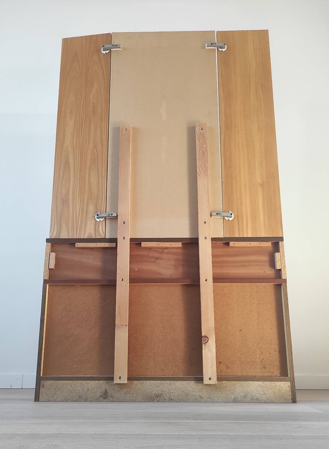 Vintage chest of drawers with triptych mirror, 60's