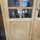 Small raw wood display cabinet