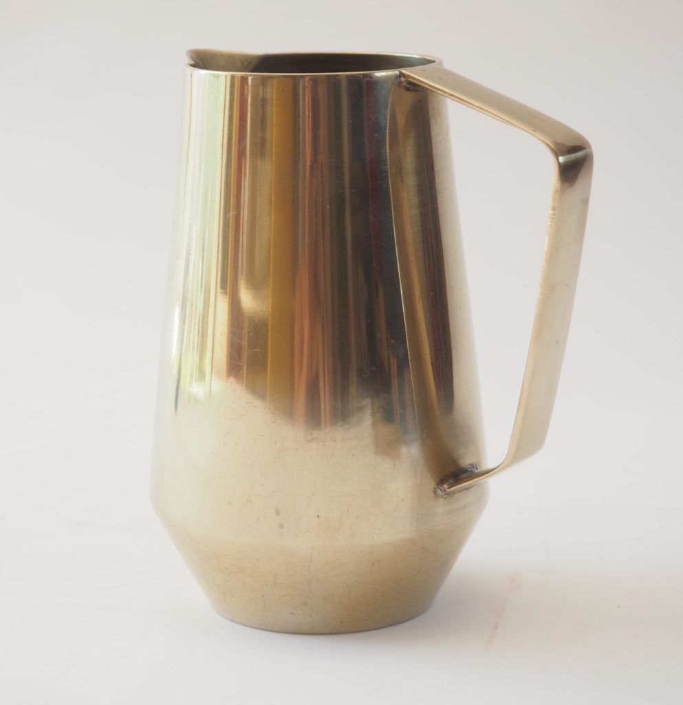 Duo of bronze pitchers