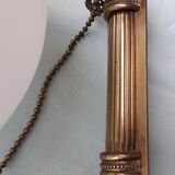 Pair of metal and opaline wall lights