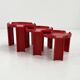 Set of 3 nesting tables by Giotto Stoppino for Kartell, 1970.