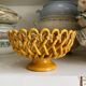 Openwork bowl Pichon Uzès in ochre earthenware
