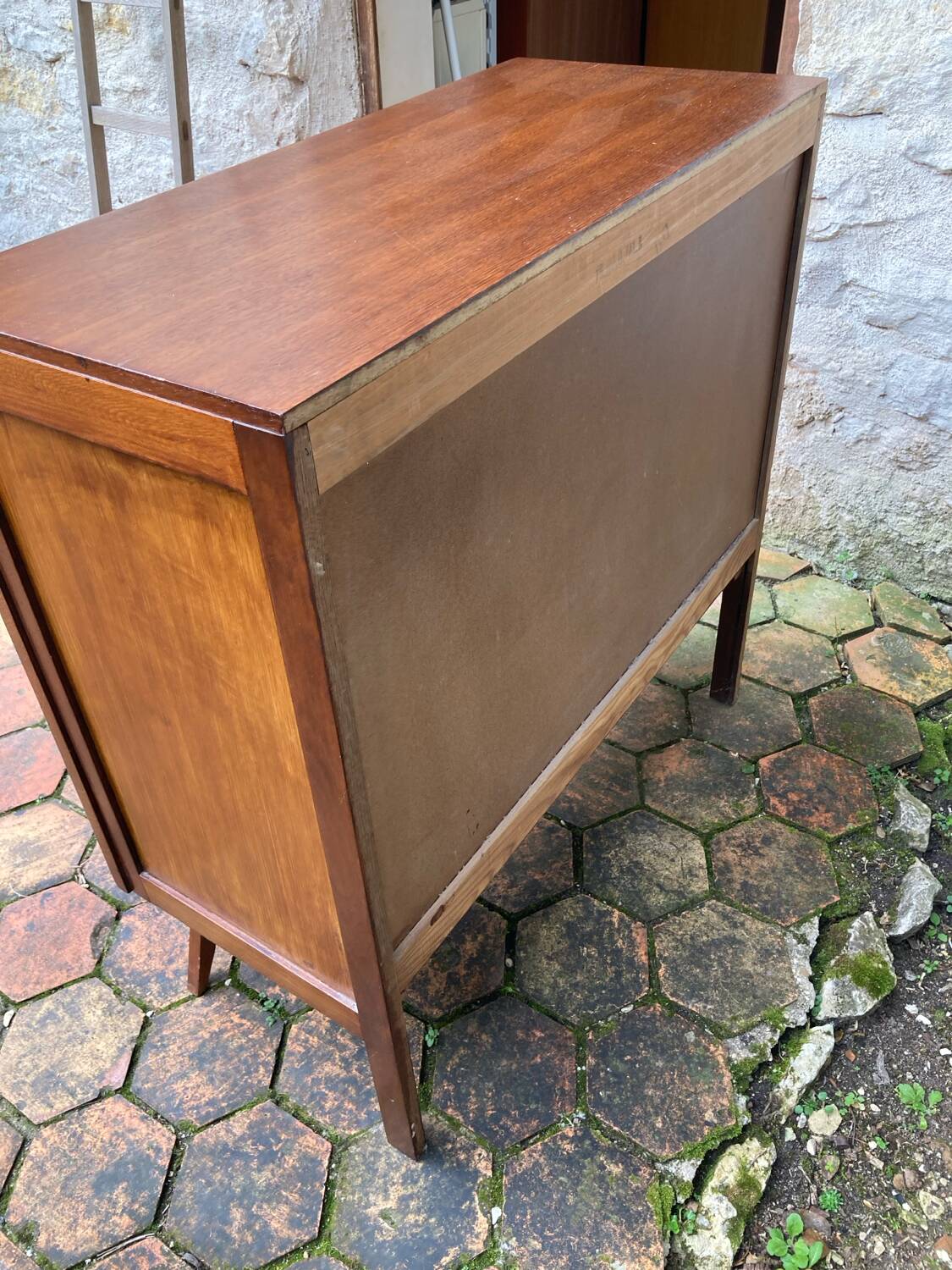 Vintage chest of drawers with tapered legs