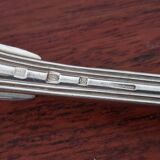 Alfenide, Christofle - Chinon model table fork in silver-plated metal