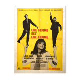 Movie poster "A Woman Is a Woman" 1961 Godard, Belmondo, Brialy...
