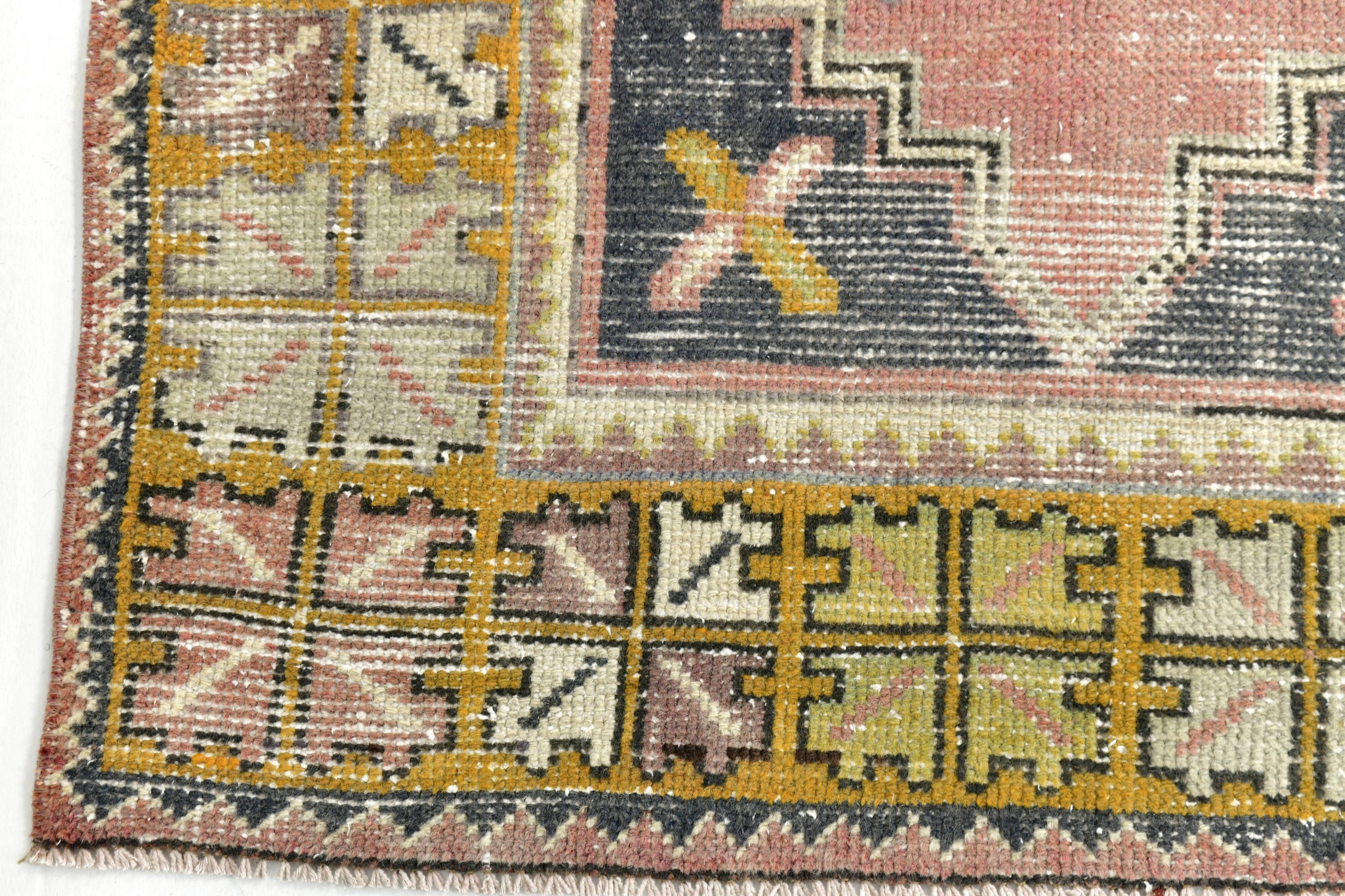 Red & Gold Persian Hallway Runner Rug,  92x314Cm