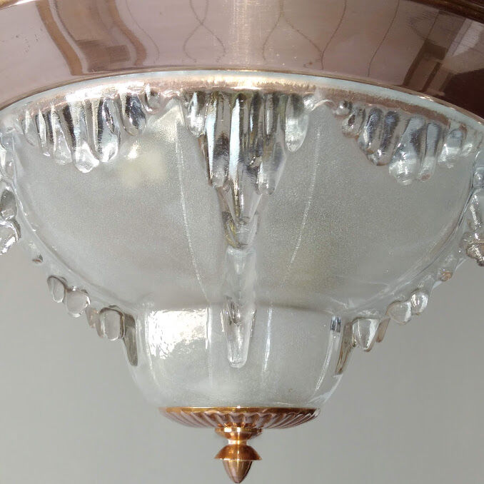 Ezan glass and copper hanging lamp