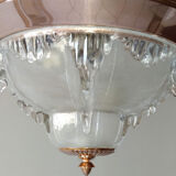 Ezan glass and copper hanging lamp