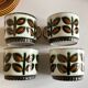 Set of 4 cups of rambouillet 1960 lunches from Boch Belgium