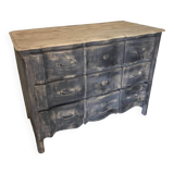 Solid wood crossbow chest of drawers