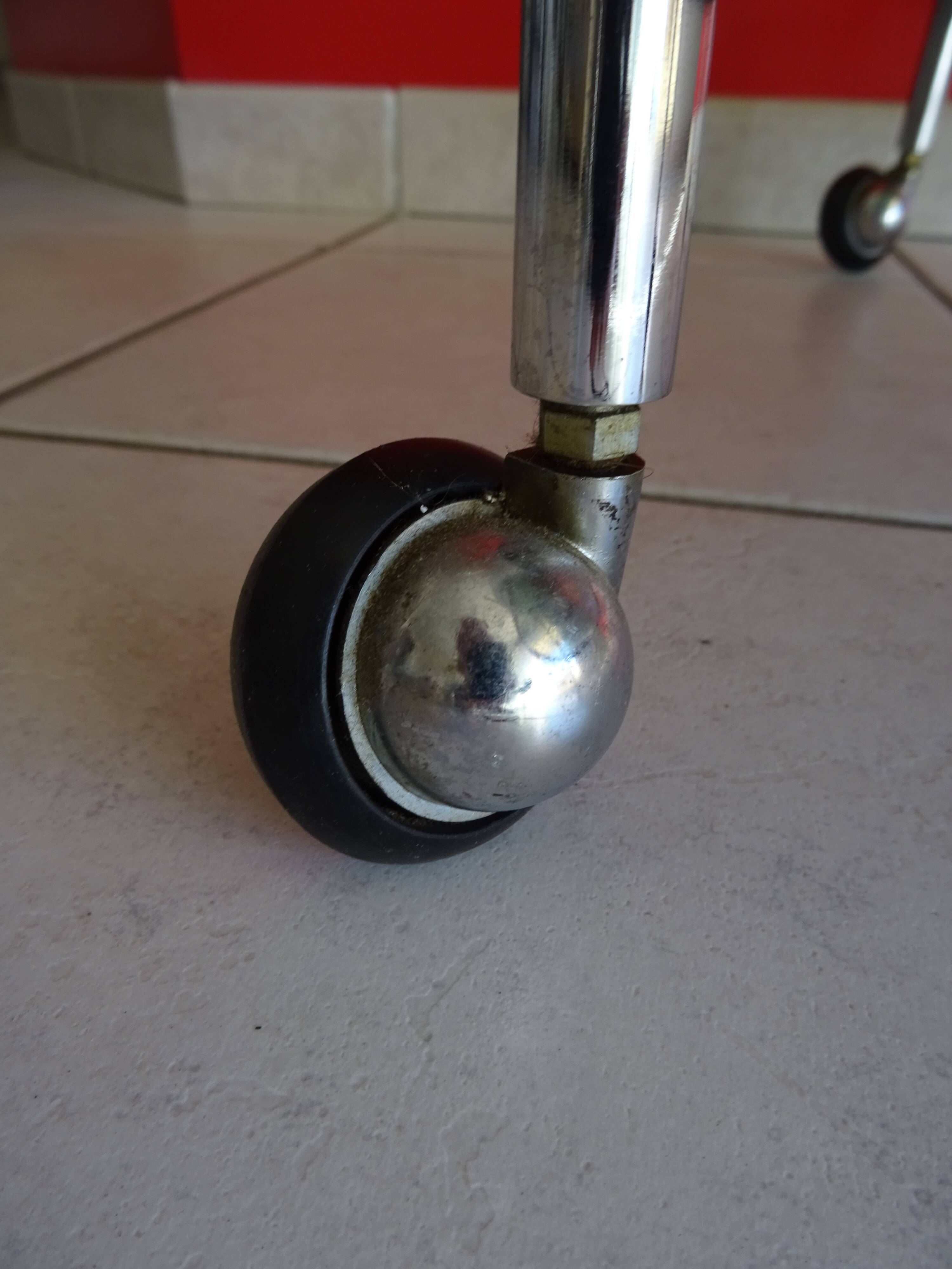 70s design chrome bar trolley