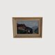 Old painting - mountain chalet