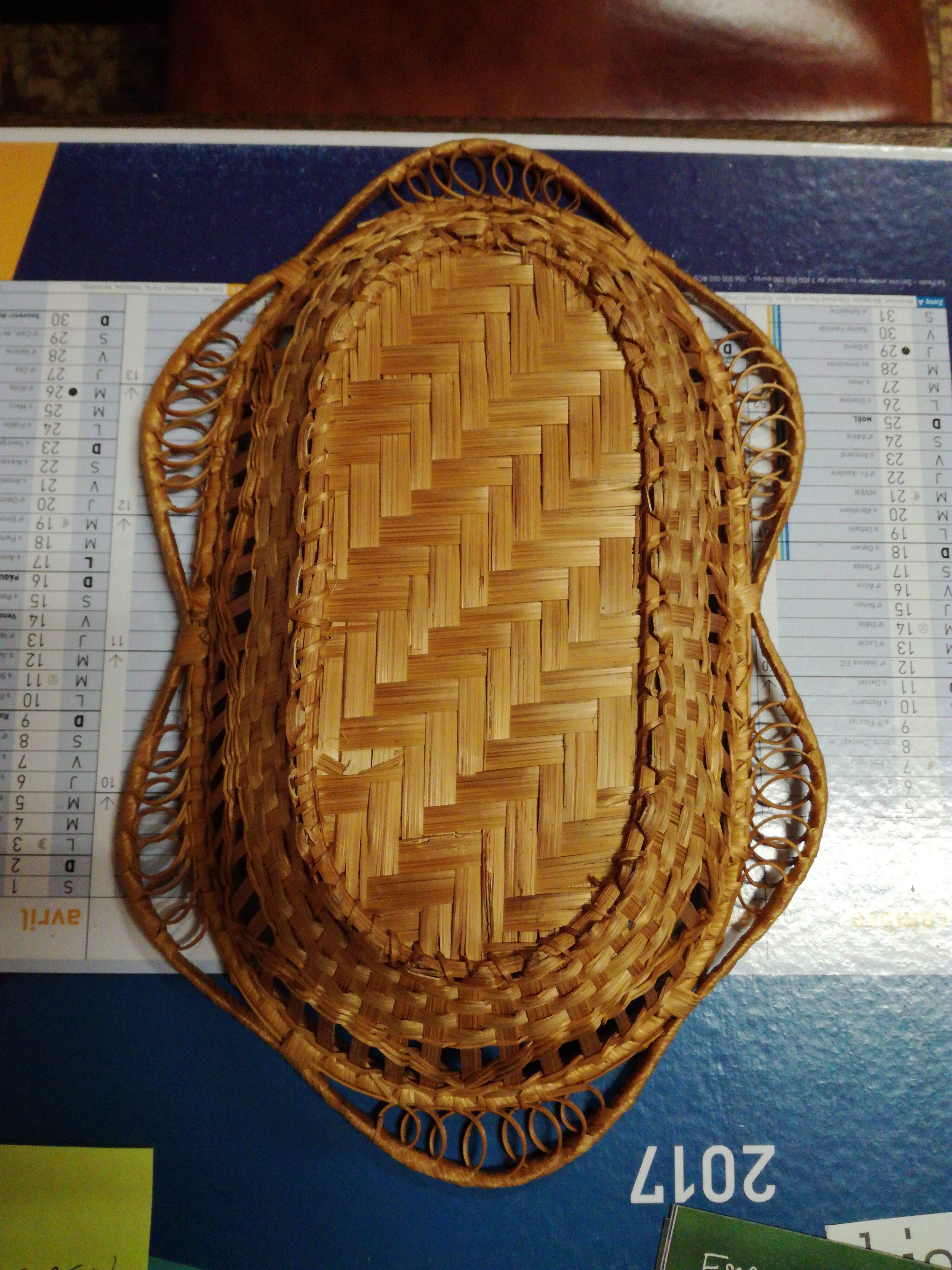 Vintage rattan basket