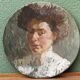 Impressionist portrait on sheet metal, elegant