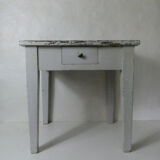 Solid oak side table