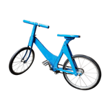 Old toy, Vintage blue wooden bicycle, child's room decor
