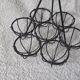 Vintage egg rack and egg basket with braided metal rods