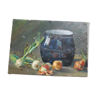 Still life oil on wood