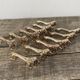12 vintage gilded gold metal lion animal knife holders
