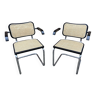 Pair of Cesca B64 Cantilever Armchairs Marcel Breuer Cesca Italy 1980 design