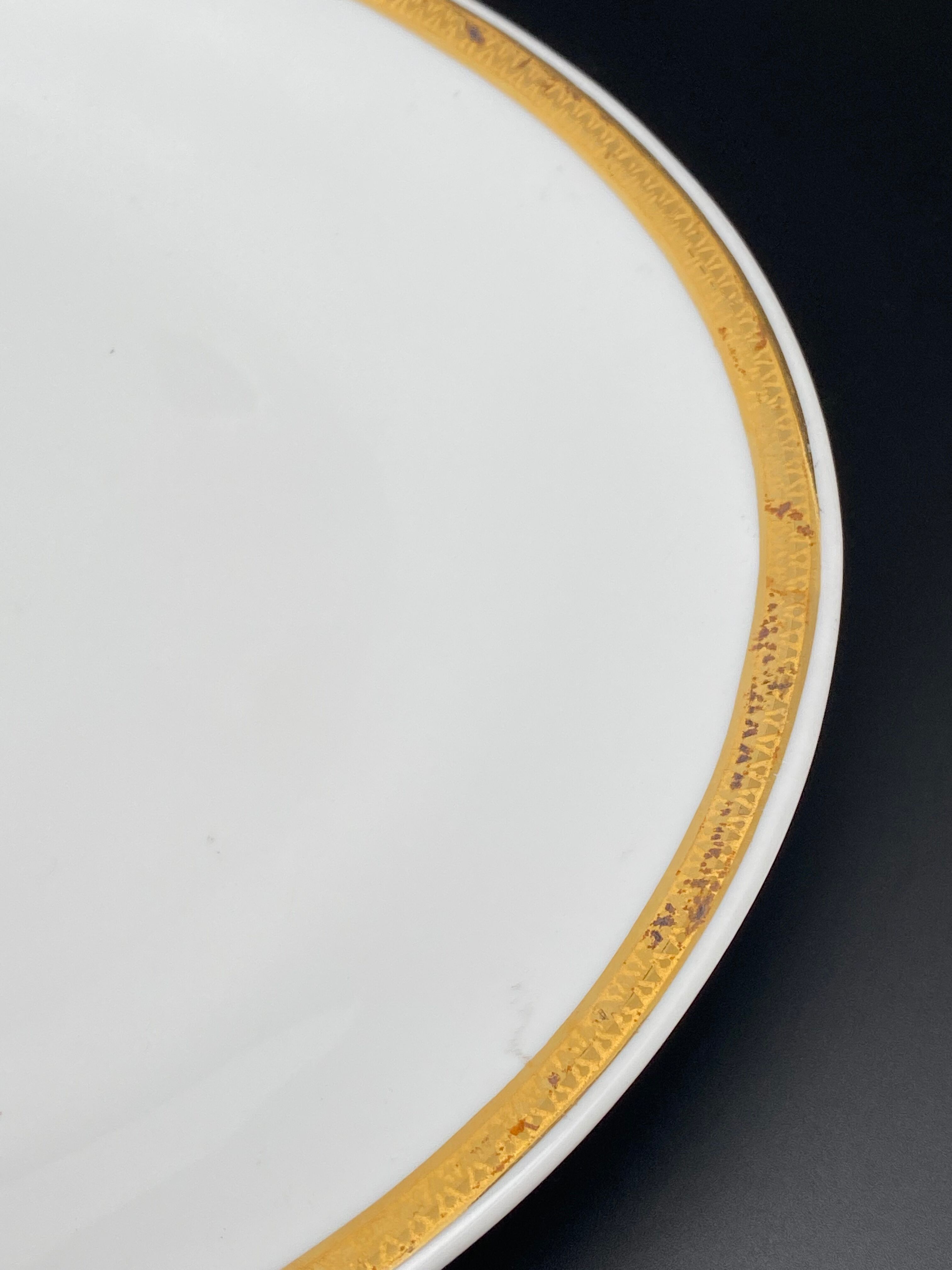 Oval serving dish Limoges gold edging