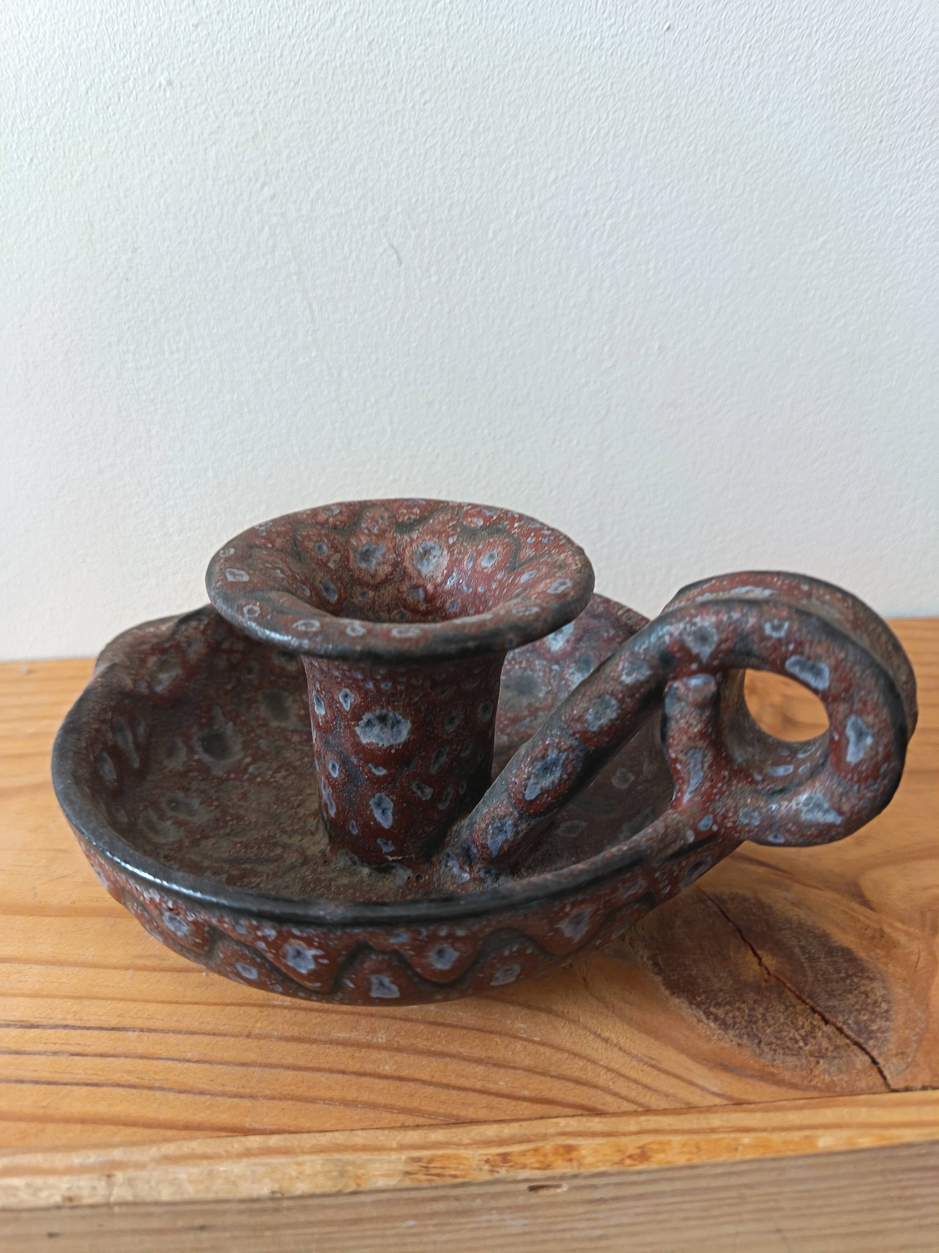 Candle holder by the ceramist Jean Austruy from the 1970s.