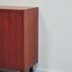 Cabinet en teck vintage avec poignées carrées