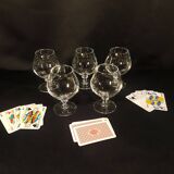 5 verres à cognac
