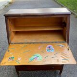 Louis XV style solid wood secretary