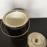 Vintage black and metal ice bucket