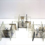 Carlo Nason for Mazzega Murano appliques 1970s, Set of 3