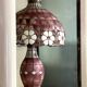 Tiffany-style lamp in mother-of-pearl.
