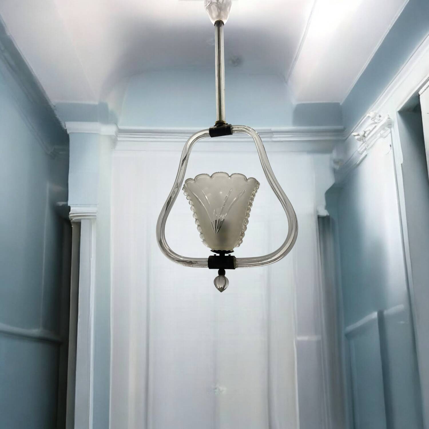 Murano Glass Barovier Light Pendant 1950’s
