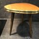 Formica pedestal small vintage coffee table tripod door plant midcentury 50s formica