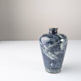 Art Nouveau Vase Herons and Flowers, J.W. Mijnlieff, Holland Utrecht 1900s